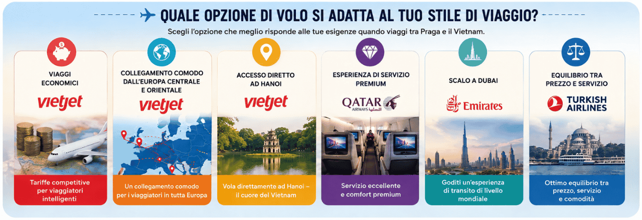 Opzioni Di Viaggio Da Praga Al Vietnam