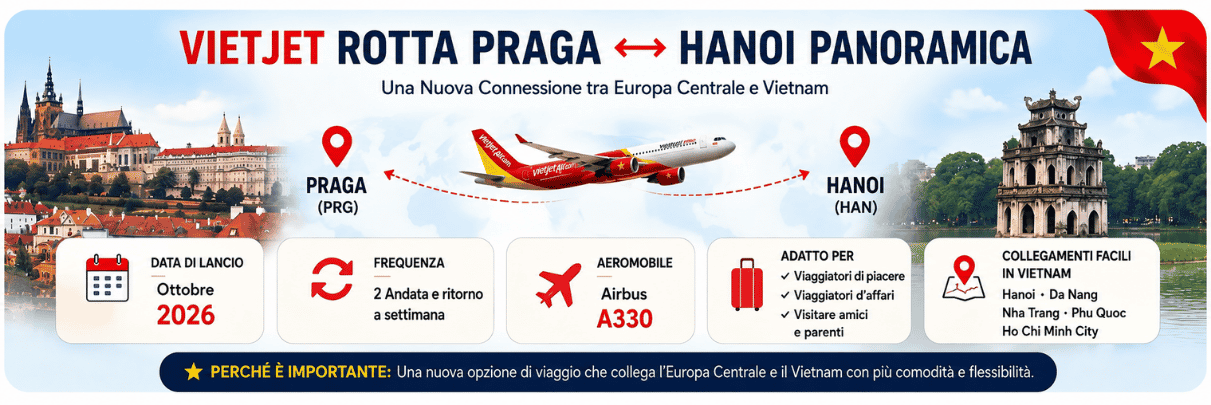 Vietjet Apre Nuovi Voli Da Praga Al Vietnam